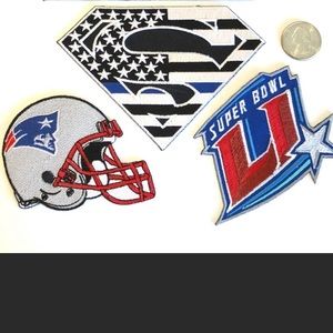 Patriots Patch iron on NFL Superman DIY large back